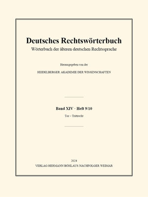 Deutsches Rechtswörterbuch - ebook